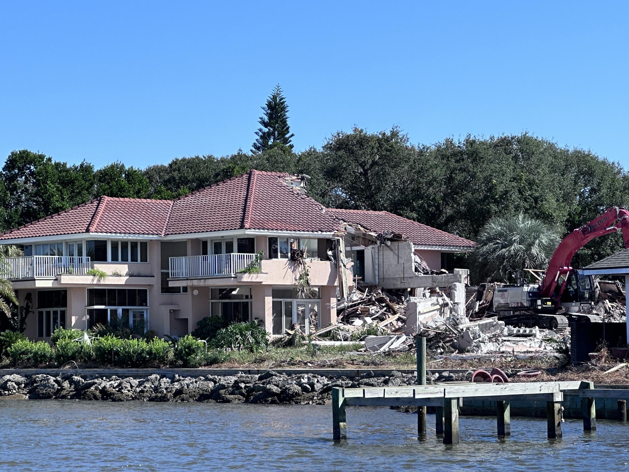 Demolition on existing homes is happening the week of Oct 10-17t, 2022. Making room for your new luxury home by REX TIBBS. NSB Homes